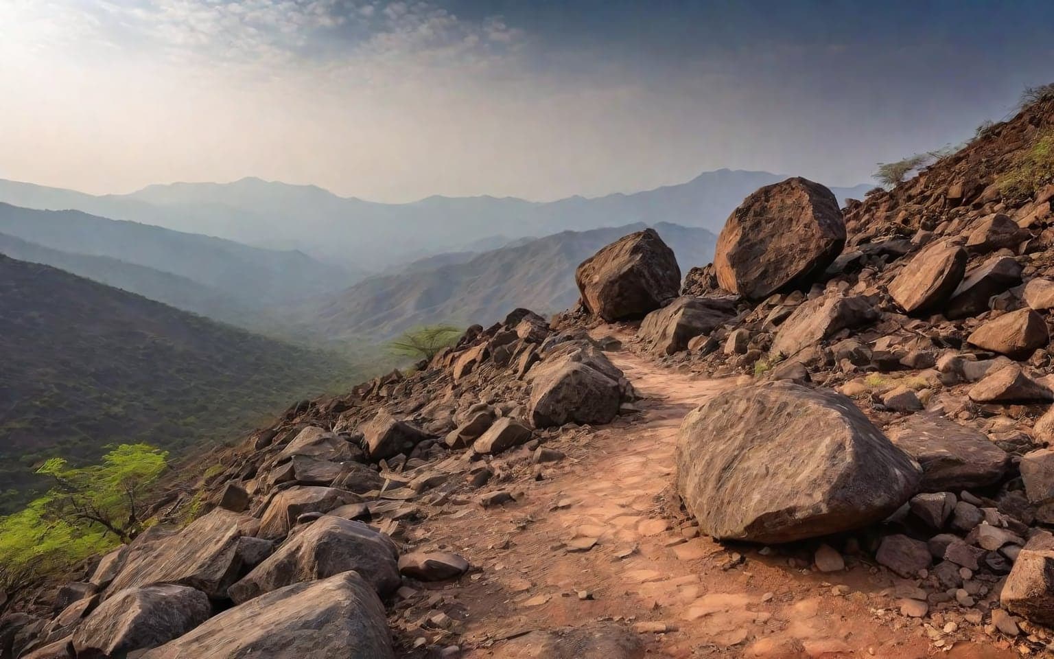 Representative AI illustration of rocky terrain terrain