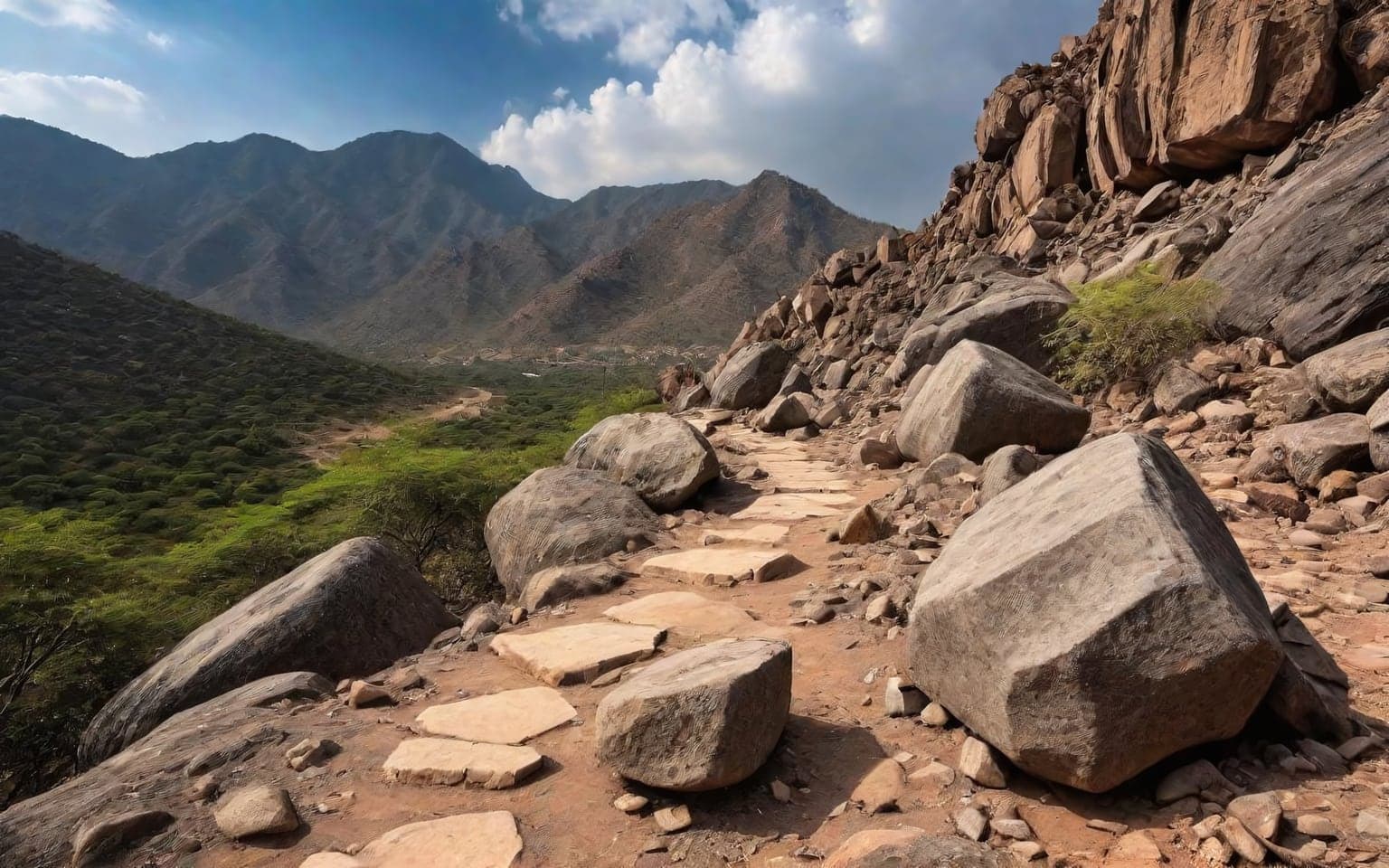 Representative AI illustration of rocky terrain terrain