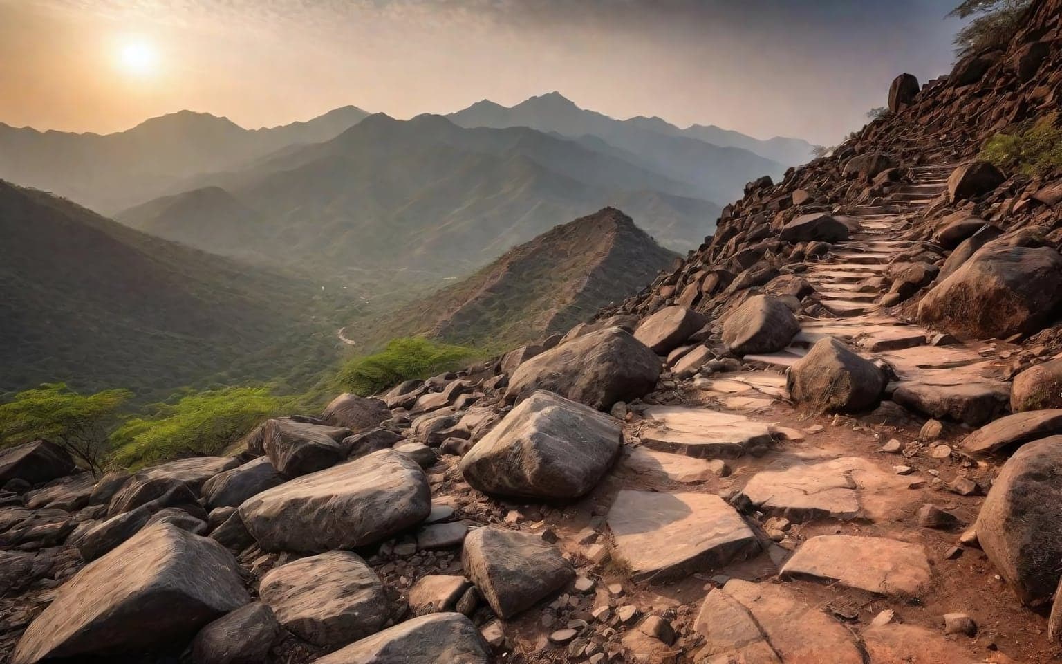 Representative AI illustration of rocky terrain terrain