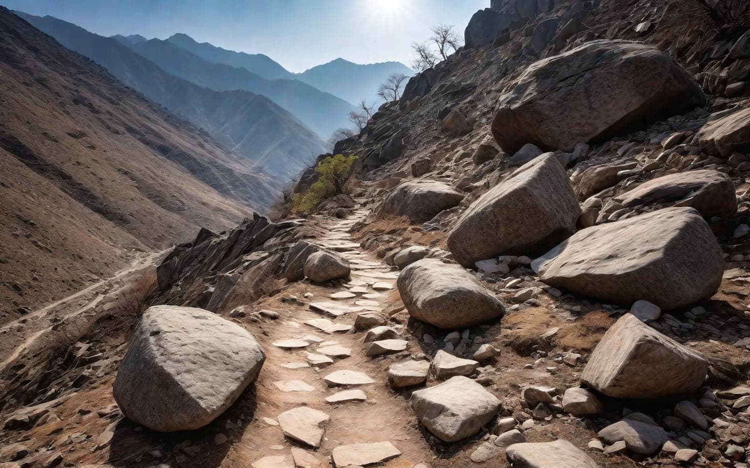 Representative AI illustration of rocky terrain terrain