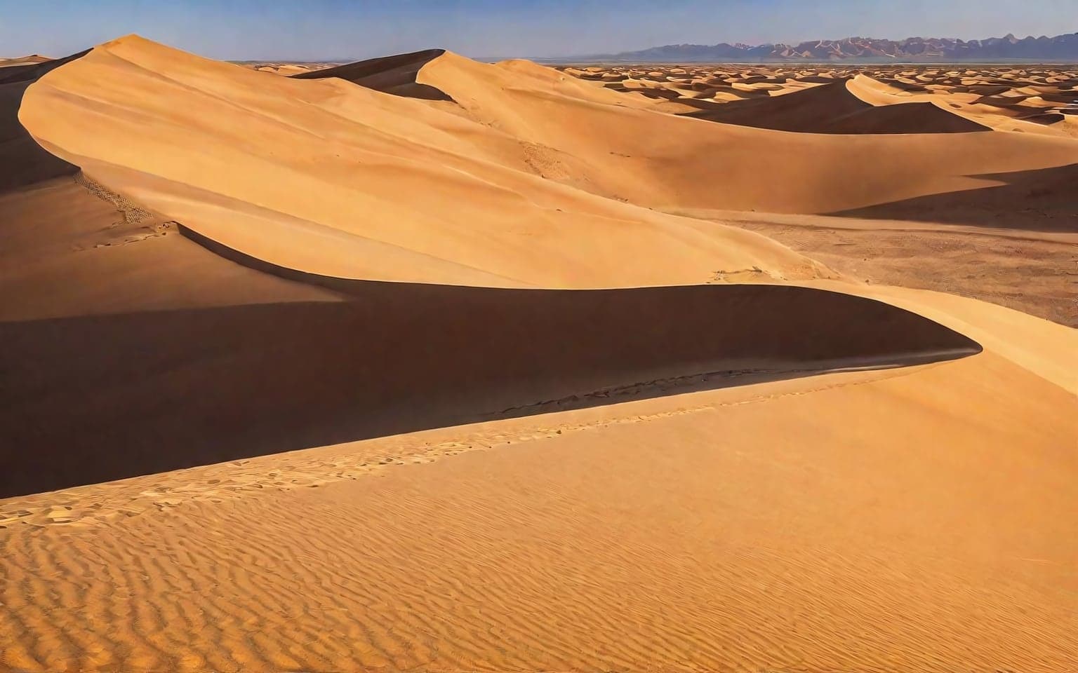 Representative AI illustration of sand dunes terrain