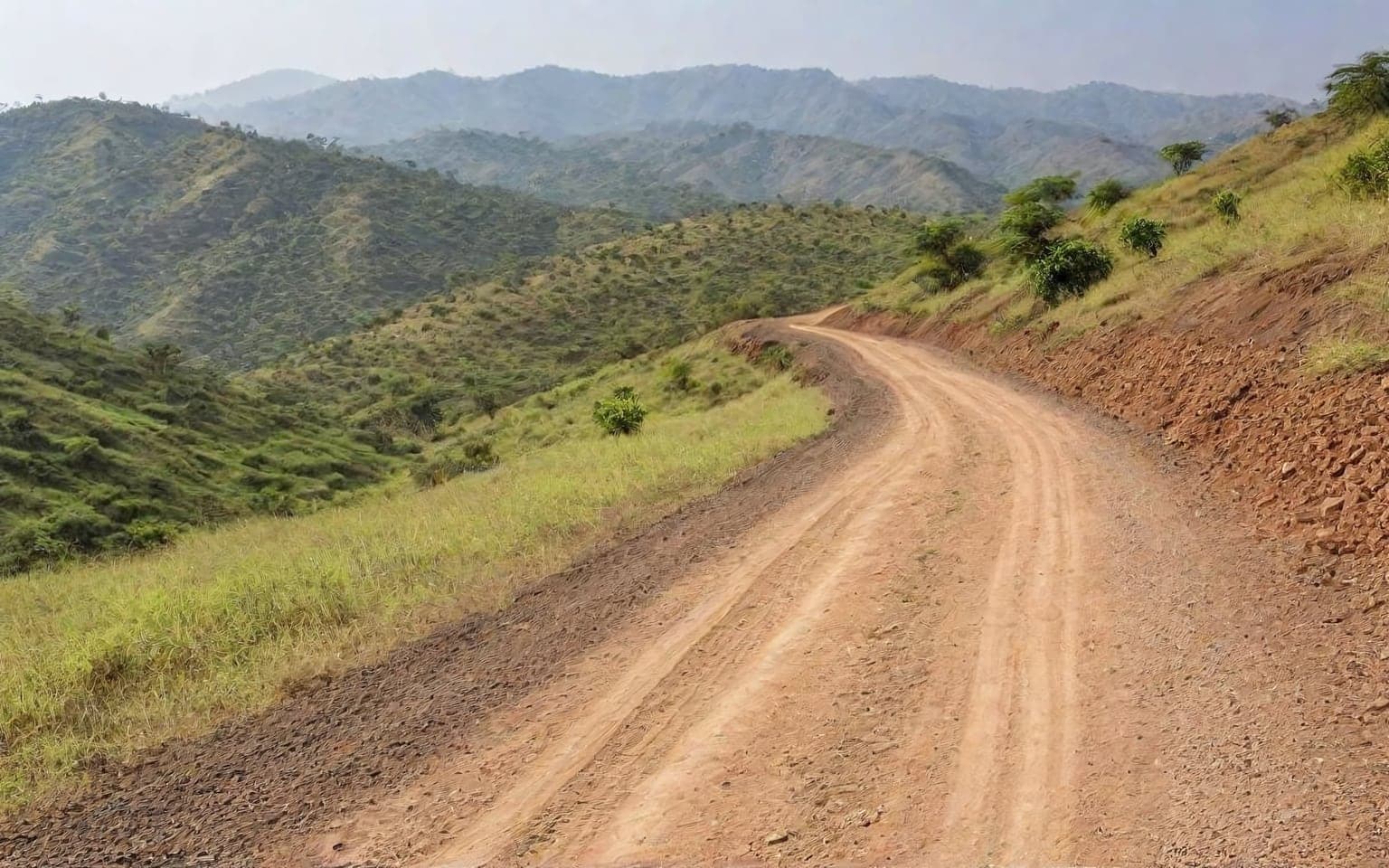 Representative AI illustration of gravel track terrain