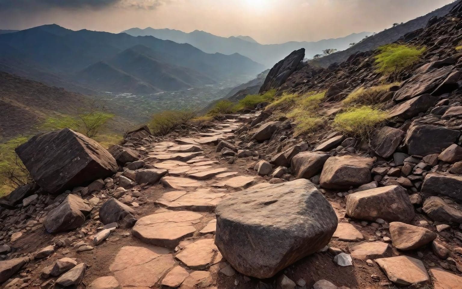 Representative AI illustration of rocky terrain terrain