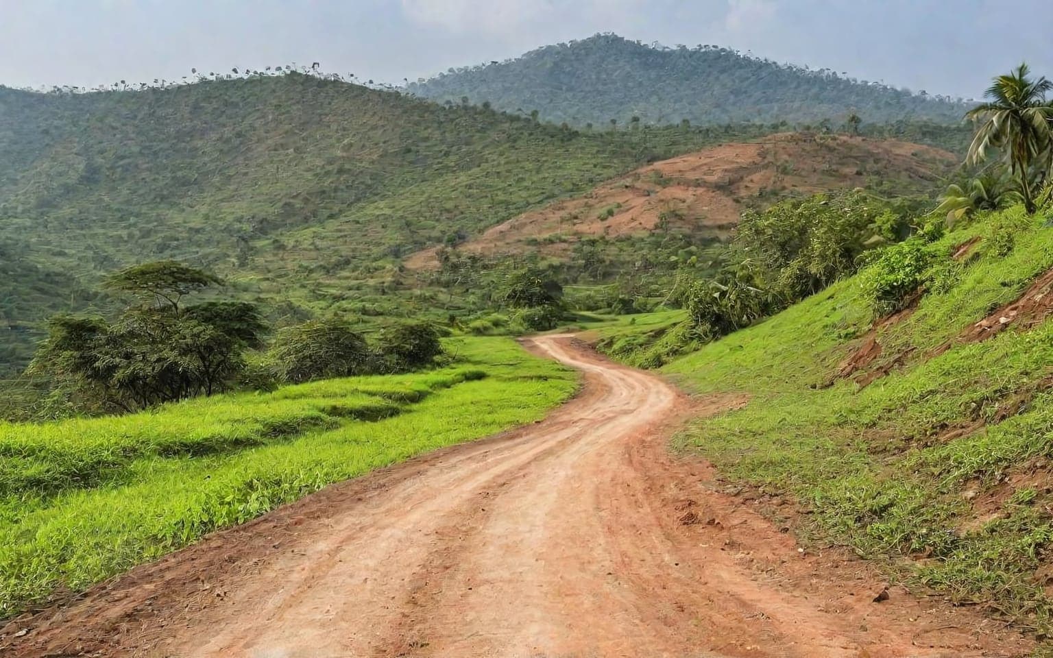 Representative AI illustration of gravel track terrain