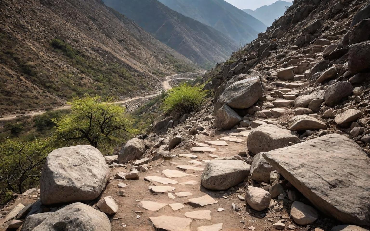 Representative AI illustration of rocky terrain terrain