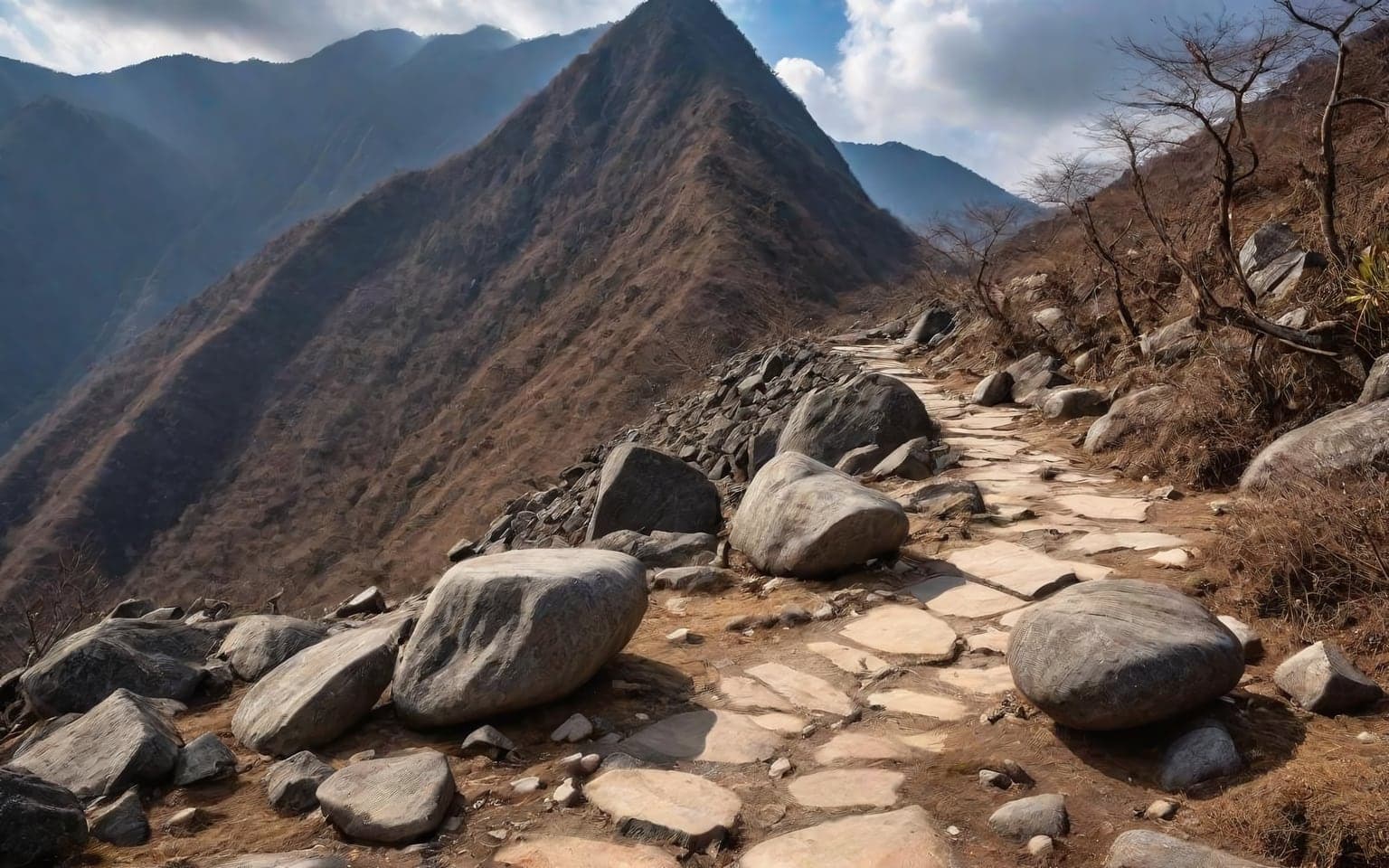 Representative AI illustration of rocky terrain terrain