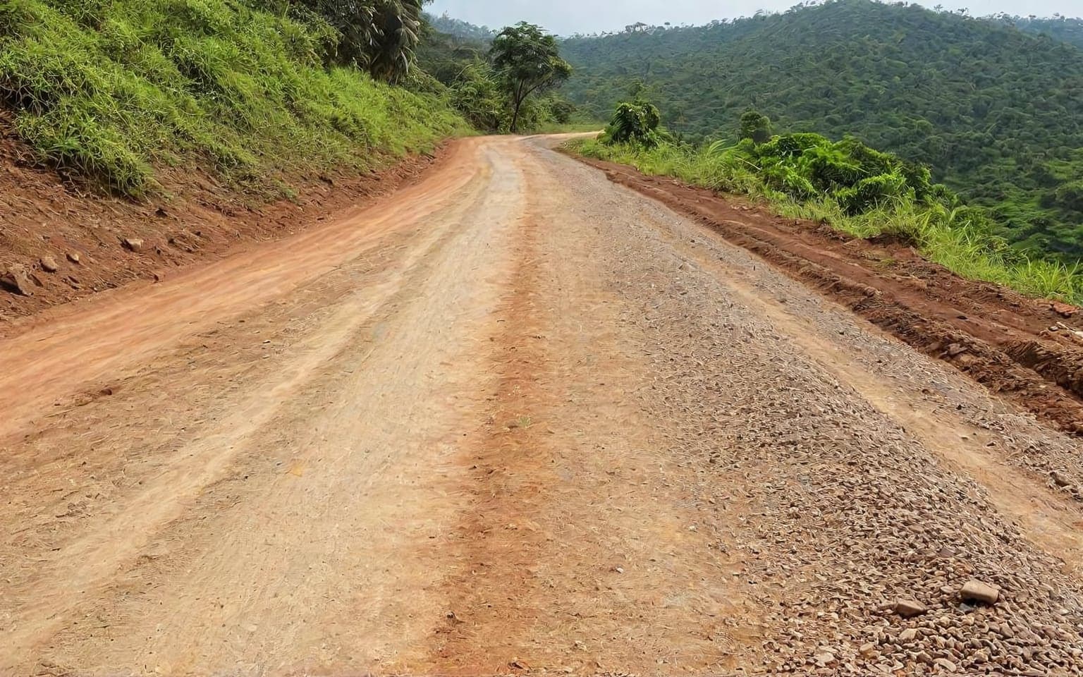 Representative AI illustration of gravel track terrain