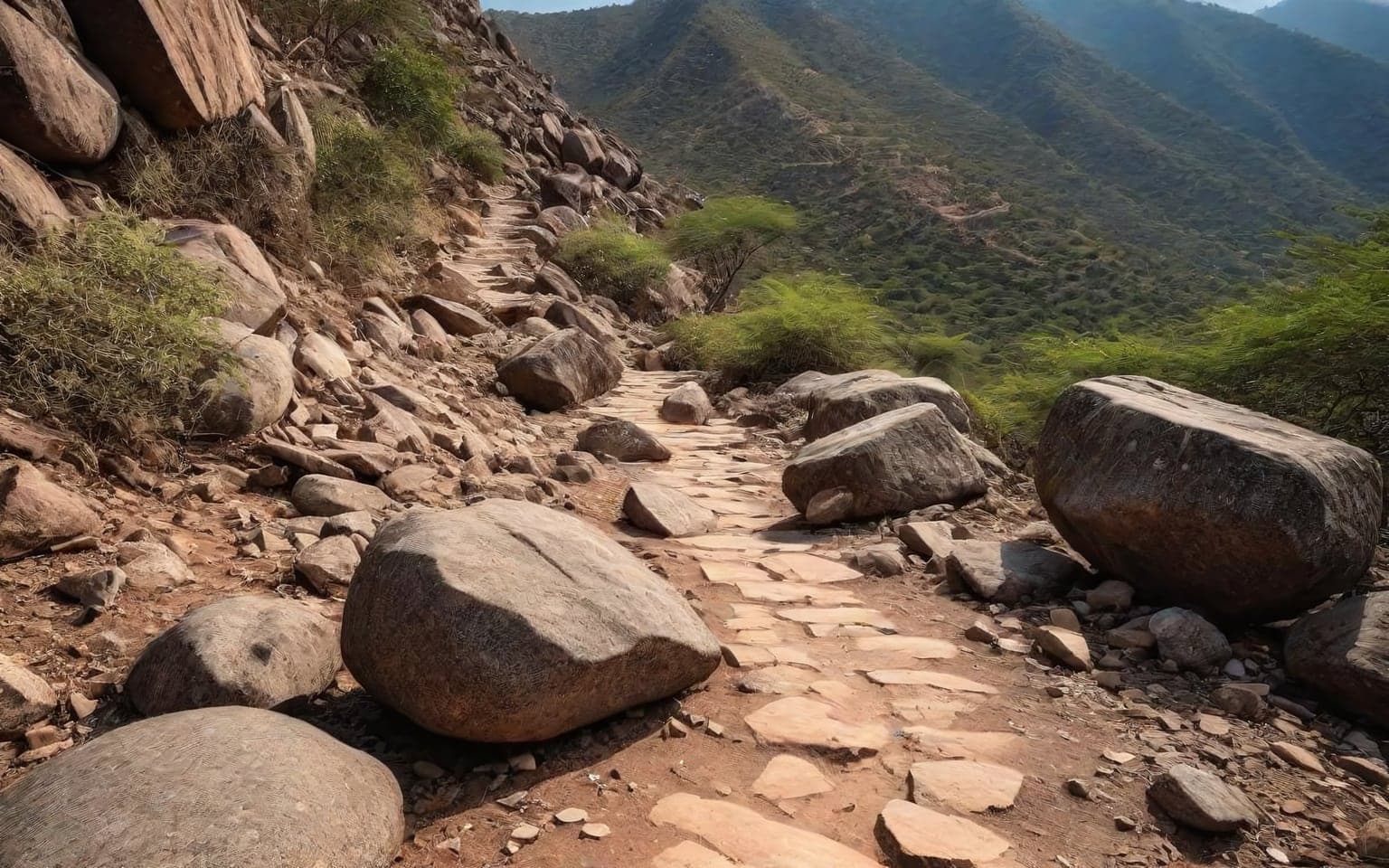 Representative AI illustration of rocky terrain terrain